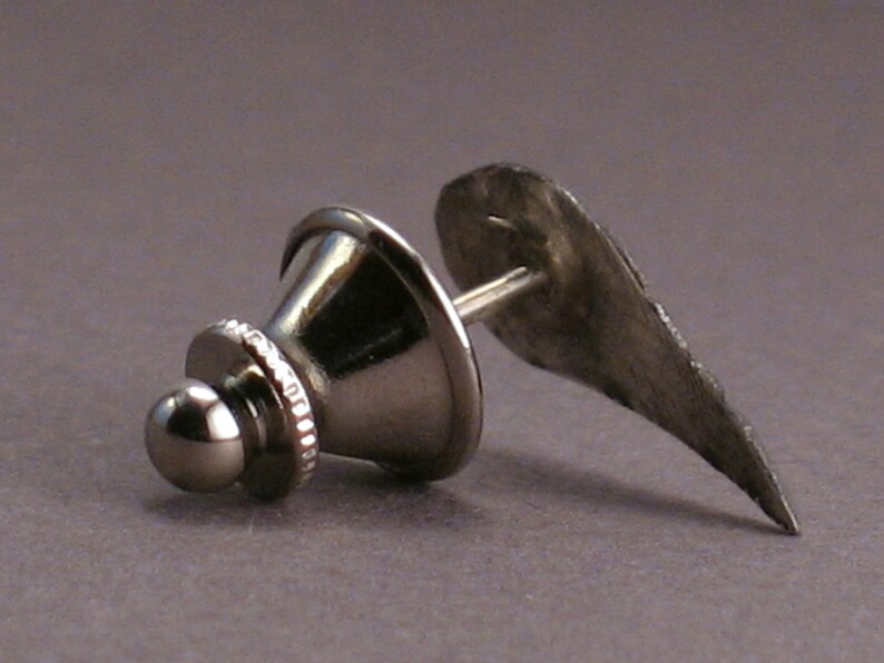 Forest Leaf Tie Pin or Lapel Pin in Sterling Silver For Men Etsy