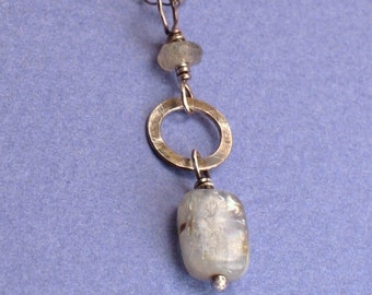 Nixie - Collier en cyanite bleue sur chaîne en argent sterling