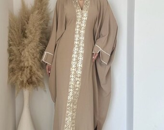 Abaya marocchino di Dubai, caftano del Marocco, abito abaya di lusso, tunica musulmana, Ramadan, Dubai, abito Marocco