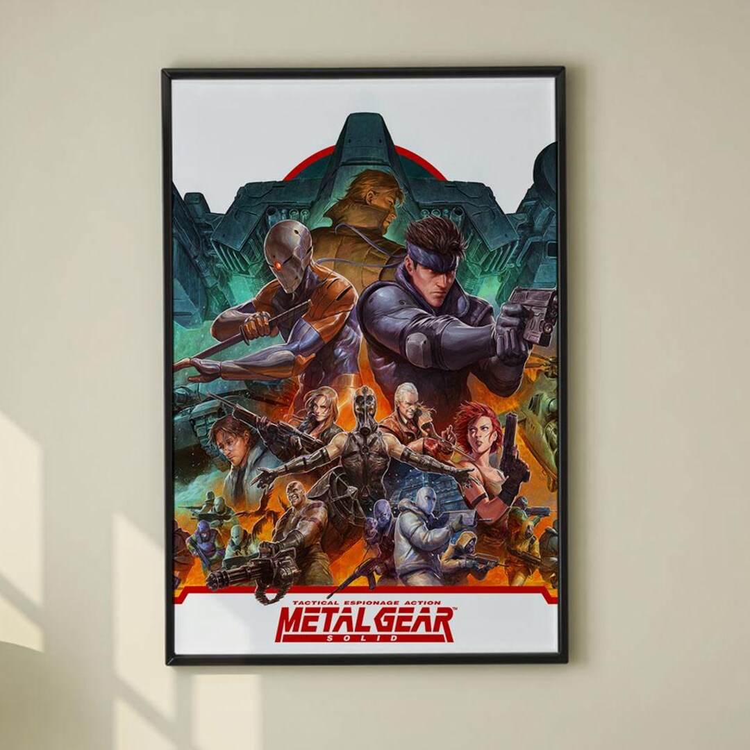 Metal Gear Solid Poster, High Quality Canvas Print, Minimalist Poster ...