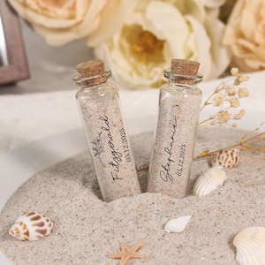 Travel Sand Memory Bottle Destination | Couple Beach Ideas Gift | Unique Honeymoon Sand Keepsake | Custom Honeymoon Sand Bottle
