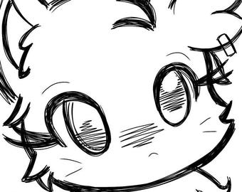 Sketch (Black and White) Headshot Roblox Avatar/ YCH Digital Drawing Commission ( My style )