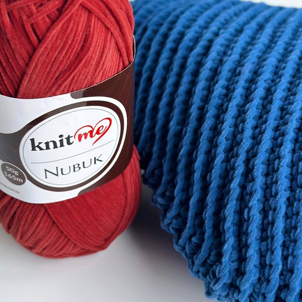 KnitMe Nubuck, Knitting Yarn, Suede Yarn, Leather Look Yarn, Soft Yarn, Luxurious Yarn, Bag Yarn, Home Textile Yarn, Crochet Yarn