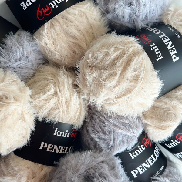 KnitMe Penelope Yarn, Ultra Soft Yarn, Furry Yarn, Baby Yarn, Amigurumi Yarn, Soft Yarn, Plush Yarn, Fluffy Yarn, 50 gr Yarn, Softest Yarn