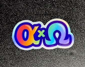 Alpha x Omega Holographic Sticker