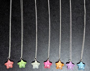 Glow in the Dark Star Kawaii Chain Necklace