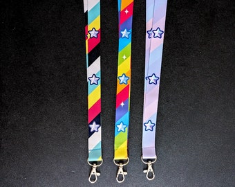 Kawaii Star & Stripe Lanyards