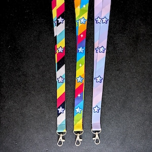 Kawaii Star & Stripe Lanyards