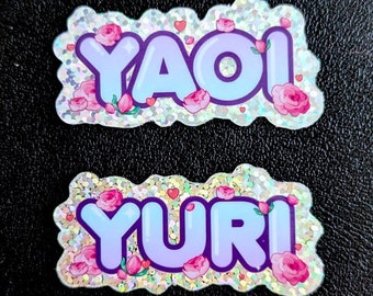 Yaoi/Yuri Glitter Sticker
