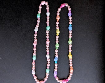 Spring Kawaii Tulip Flower Mother's Day Beaded Necklace