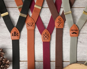 Custom Leather Suspenders, Suspenders For Men, Groomsmen Suspenders, Groomsman Gift, Wedding Suspenders, Rustic Suspender,Groomsmen Proposal