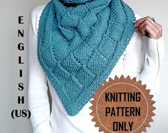 Knitting Pattern - The Sapphire Shawl PDF Easy Beginner