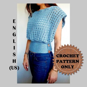 Mesh Summer Top Crochet Pattern PDF Easy Beginner