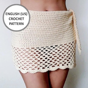 Side Tie Mini Sarong Crochet Pattern PDF