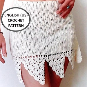 Granny Beach Waves Sarong Crochet Pattern PDF Beach Skirt Cover Up