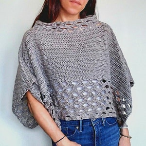 Lightweight Shell Poncho Crochet Pattern PDF image 2