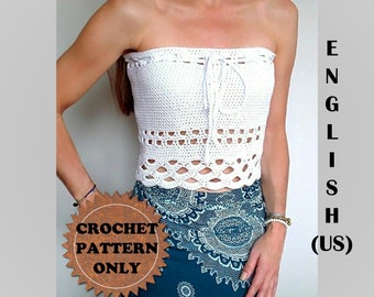 Cropped Tube Top Crochet Pattern PDF