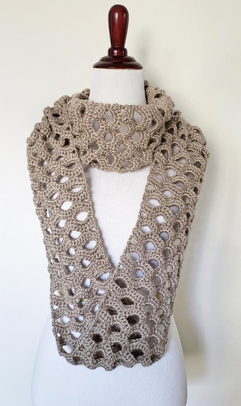 Shell Crochet Infinity Scarf Pattern - Etsy