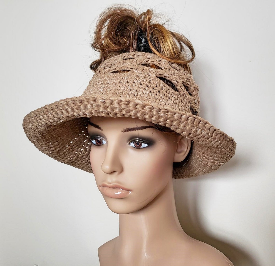 Crownless Sun Hat Crochet Pattern PDF - Etsy