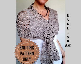 Knitting Pattern - Blissful Dropped Stitch Scarf PDF Easy Beginner