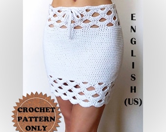 Scallop Beach Mini Skirt PDF Crochet Pattern