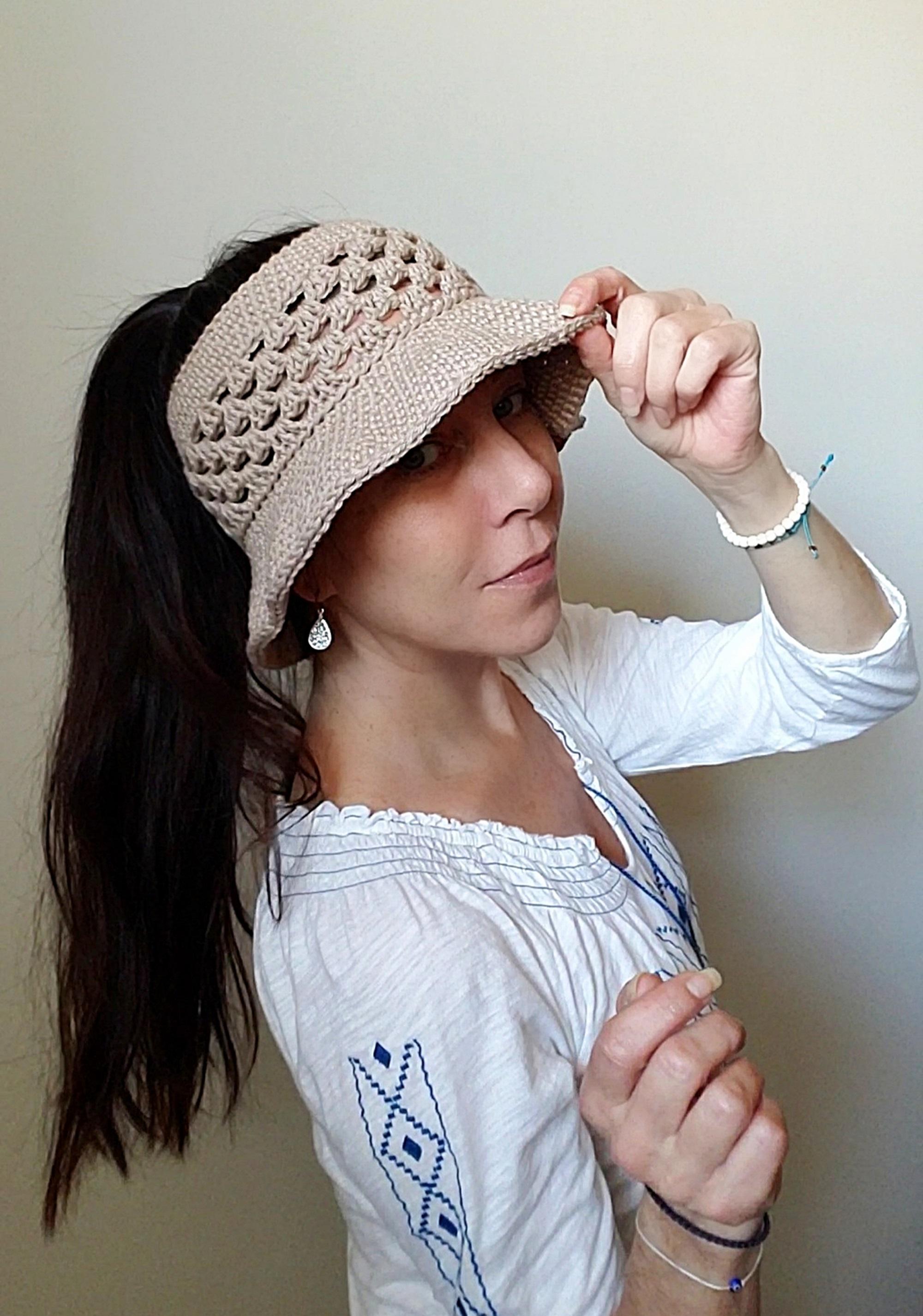 Crownless Granny Sun Hat Crochet Pattern PDF Easy - Etsy