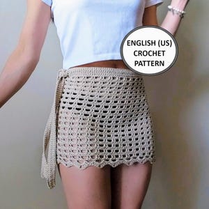 Crochet Pattern, Beach Blossom Sarong Cover Up, Women's Beachwear, Crochet Skirt, PDF, Summer Outfit, Easy Beginner