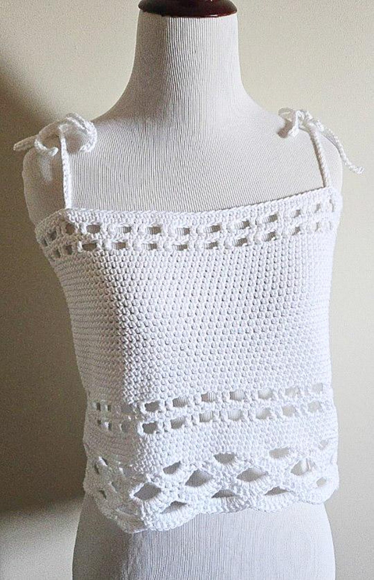 Cropped Tube Top Crochet Pattern PDF, Summer Crochet, Beach Top