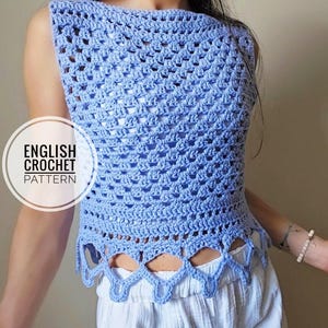 Summertide Top Crochet Pattern PDF Beach Summer Easy
