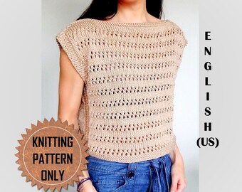 Knitting Pattern - Lakeside Poncho Sweater PDF Easy Basic Beginner