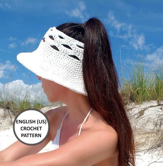 Crownless Sun Hat Crochet Pattern PDF Open Top - Etsy