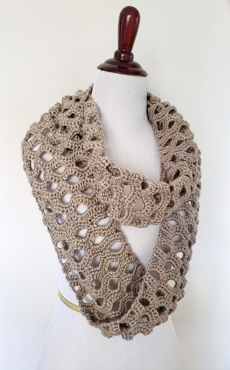 Shell Crochet Infinity Scarf Pattern - Etsy