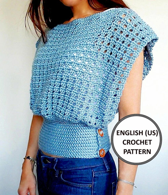 Mesh Summer Top Crochet Pattern PDF Easy Beginner