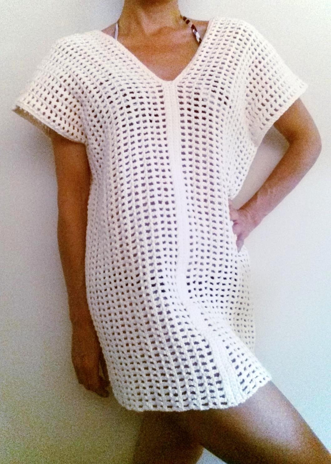 Mesh Beach Cover up Crochet PDF Pattern Etsy