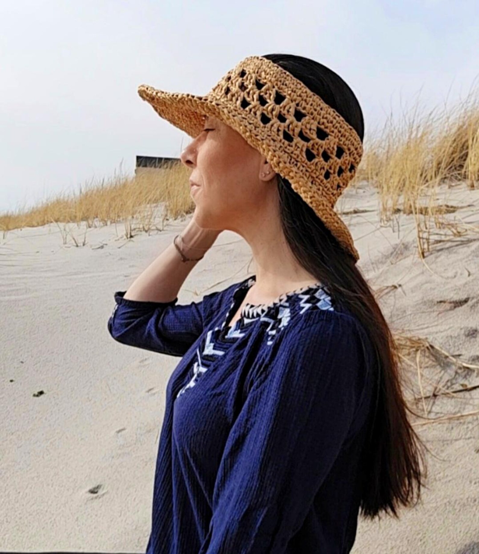 Crownless Granny Sun Hat Crochet Pattern PDF Easy - Etsy