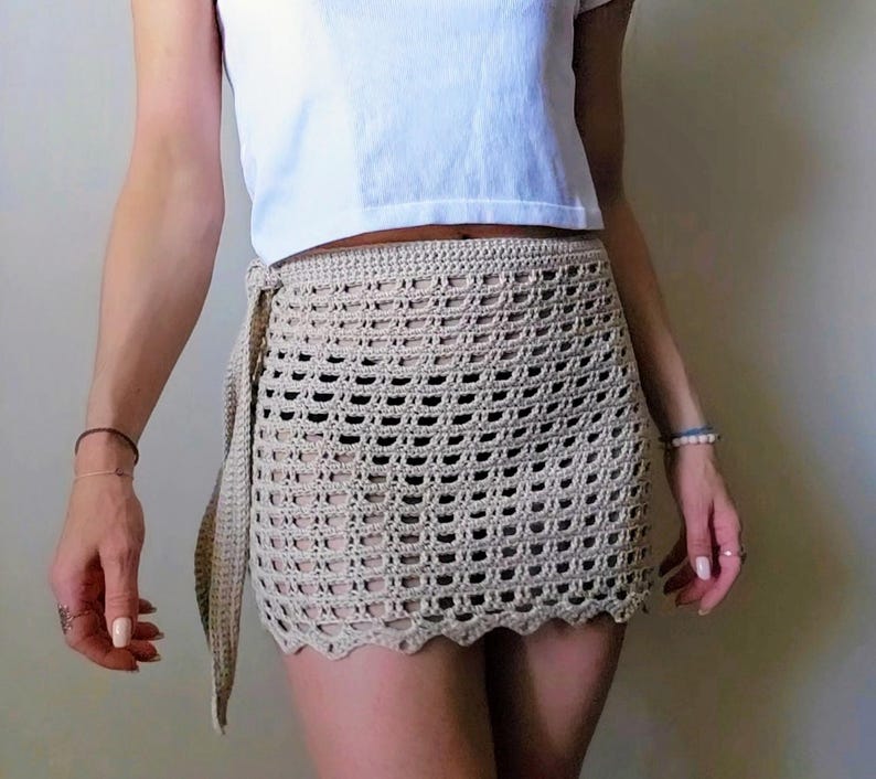 Crochet Sarong Cover Up Pattern, Beach Skirt, Easy Beginner PDF, Summer Outfit image 7