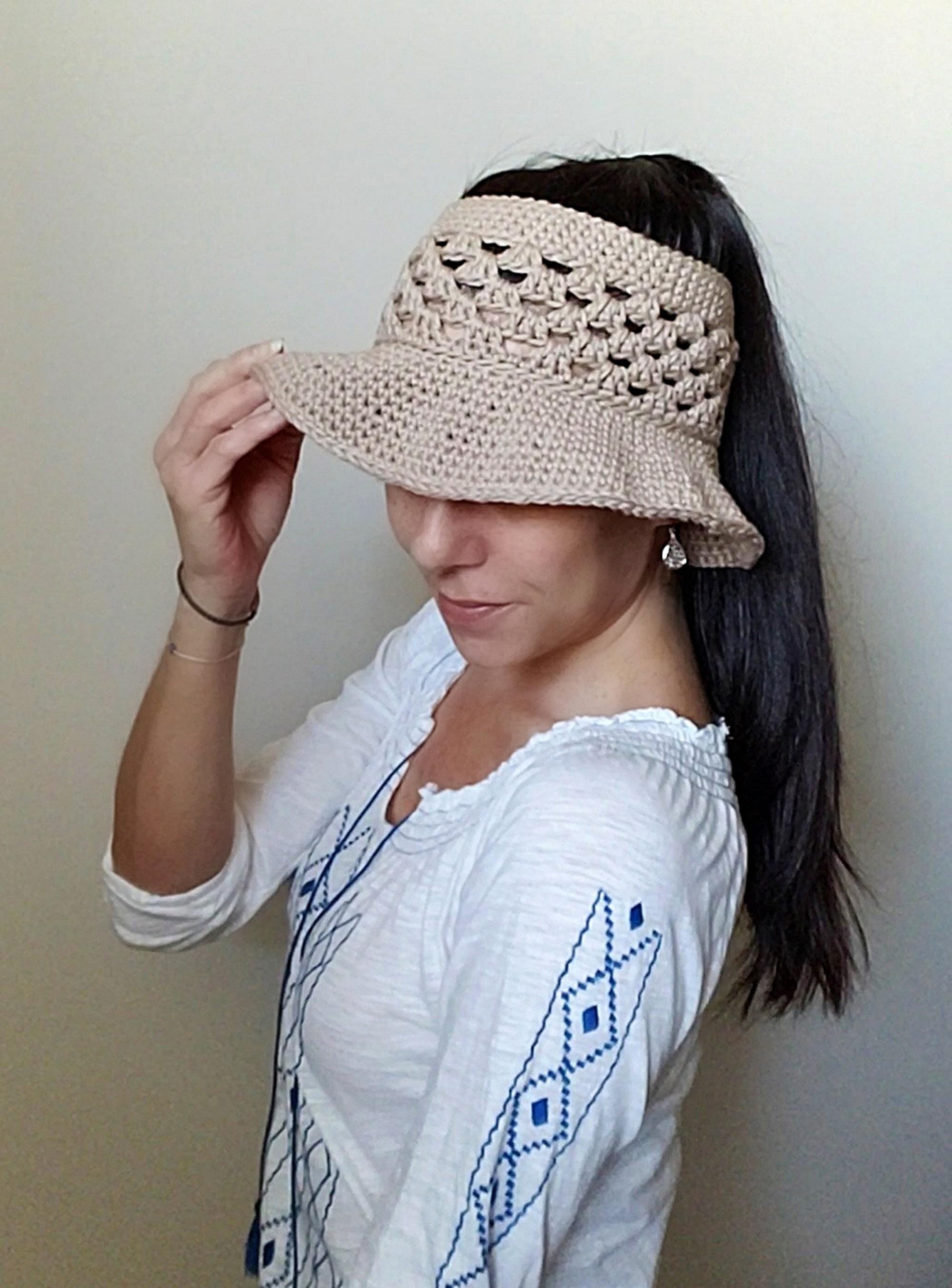 Crownless Granny Sun Hat Crochet Pattern PDF Easy - Etsy