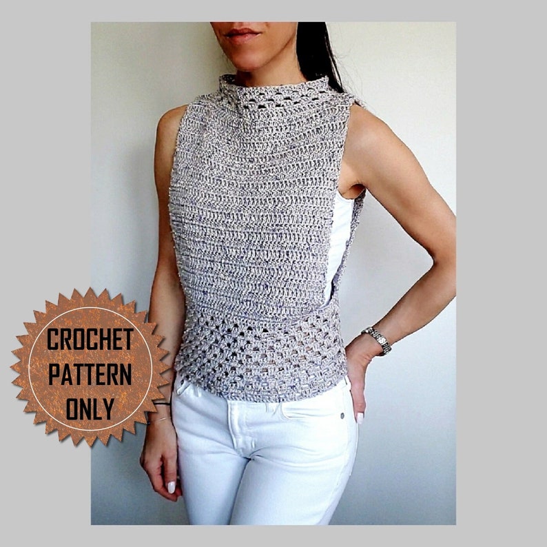 Alluring Open Sided Vest Crochet Pattern PDF Easy Beginner - Etsy