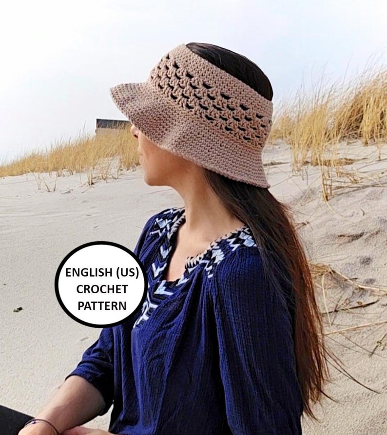 Crownless Granny Sun Hat Crochet Pattern PDF - Etsy