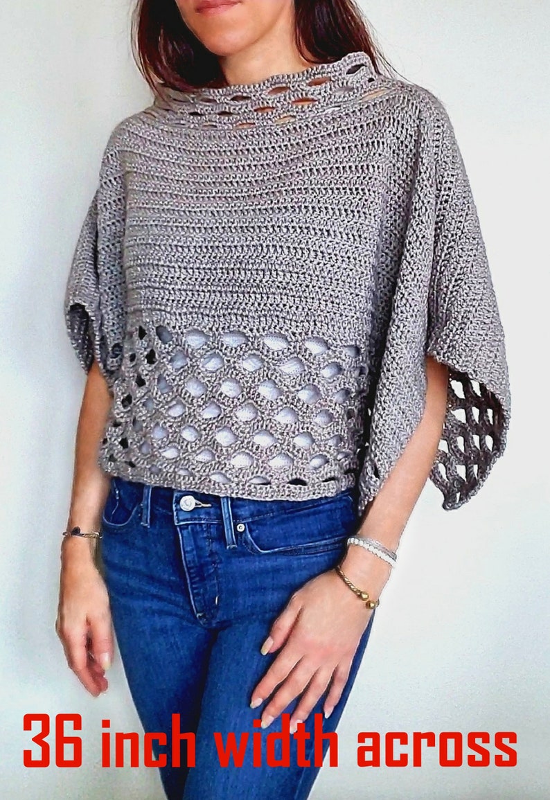 Lightweight Shell Poncho Crochet Pattern PDF image 5