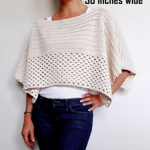 Cotton Spring Poncho Crochet Pattern PDF Easy - Etsy