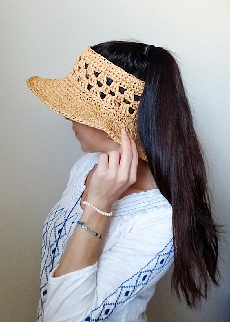 Crownless Granny Sun Hat Crochet Pattern PDF - Etsy