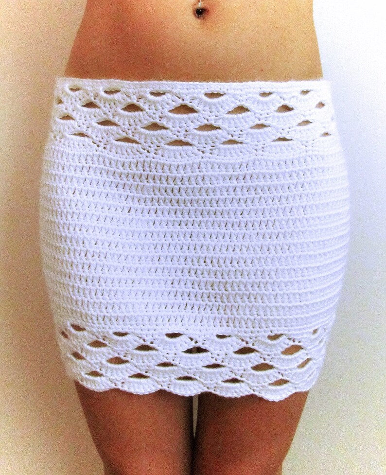 Shell Crochet Mini Skirt PDF Pattern Etsy France