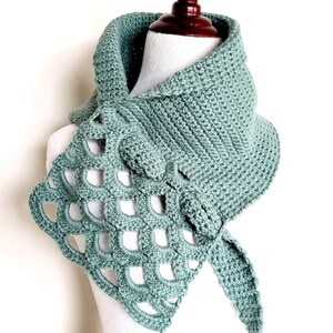 Asymmetric Shell Scarf Crochet Pattern PDF Easy Beginner image 2