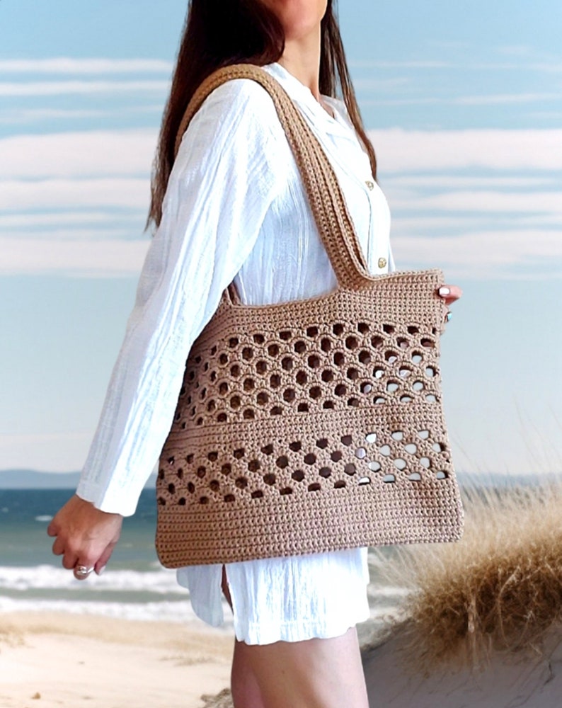 Starfish Bay Beach Tote Crochet Pattern PDF Easy Beginner - Etsy