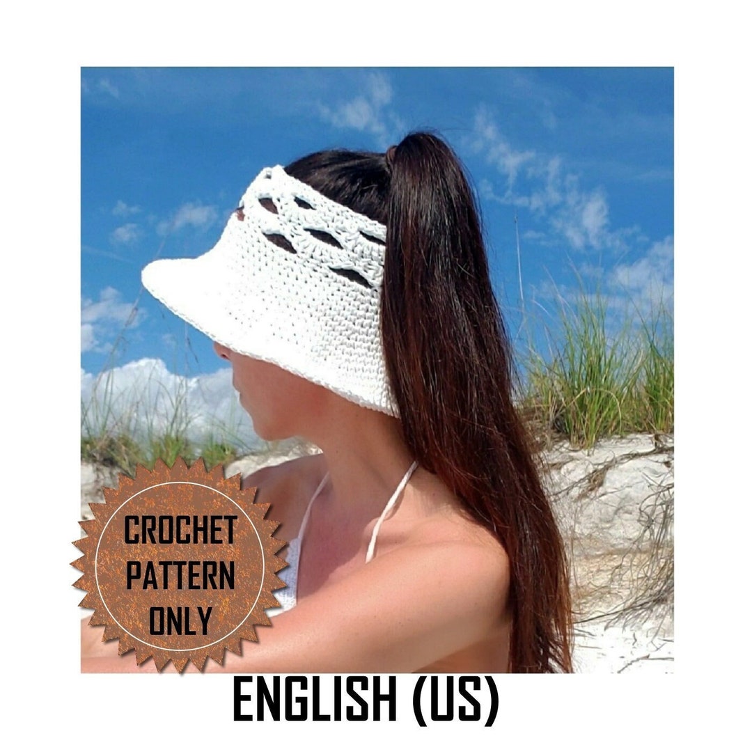 Crownless Sun Hat Crochet Pattern PDF Adult Size - Etsy