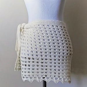 Crochet Sarong Cover Up Pattern, Beach Skirt, Easy Beginner PDF, Summer Outfit image 6