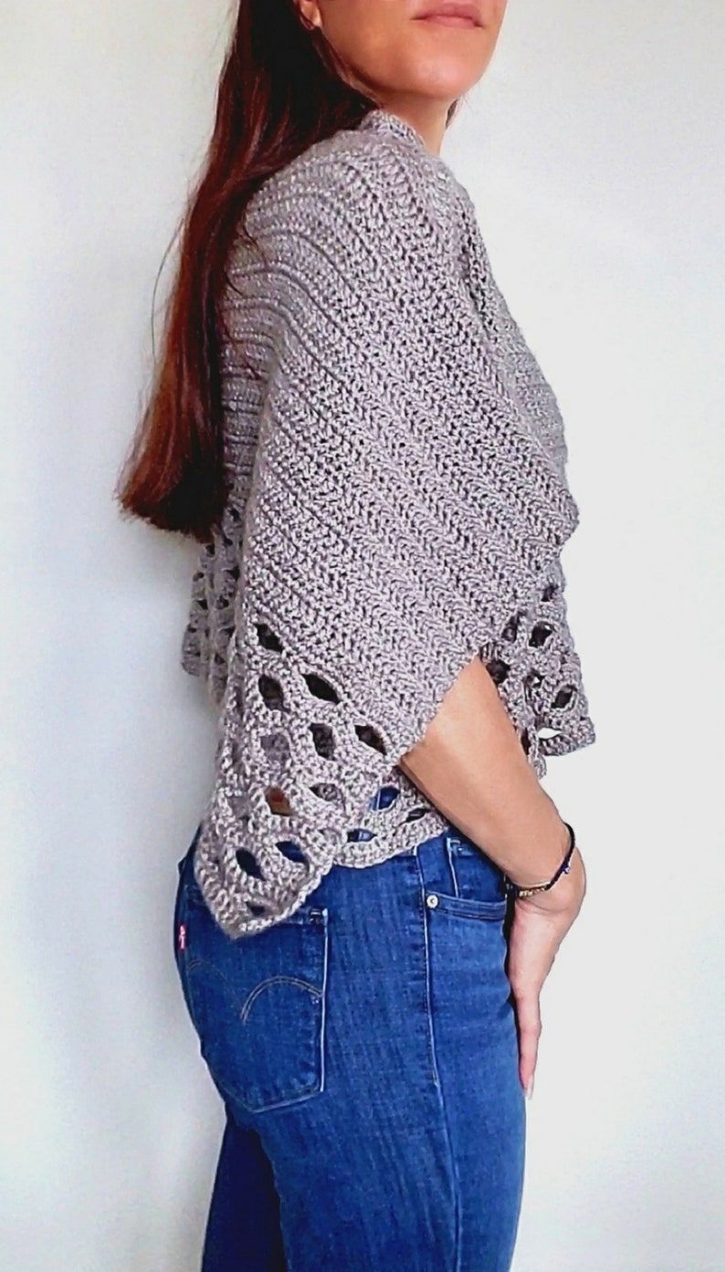 Lightweight Shell Poncho Crochet Pattern PDF image 4