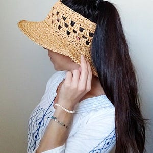 Crownless Granny Sun Hat Crochet Pattern PDF Easy - Etsy