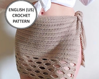 Shell Beach Sarong Skirt Crochet Pattern PDF Easy